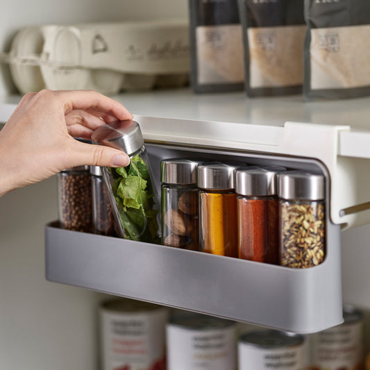 Space Saving Spice Rack Organizer | Kitchen Seasoning Bottle Storage Wall Shelf Holder