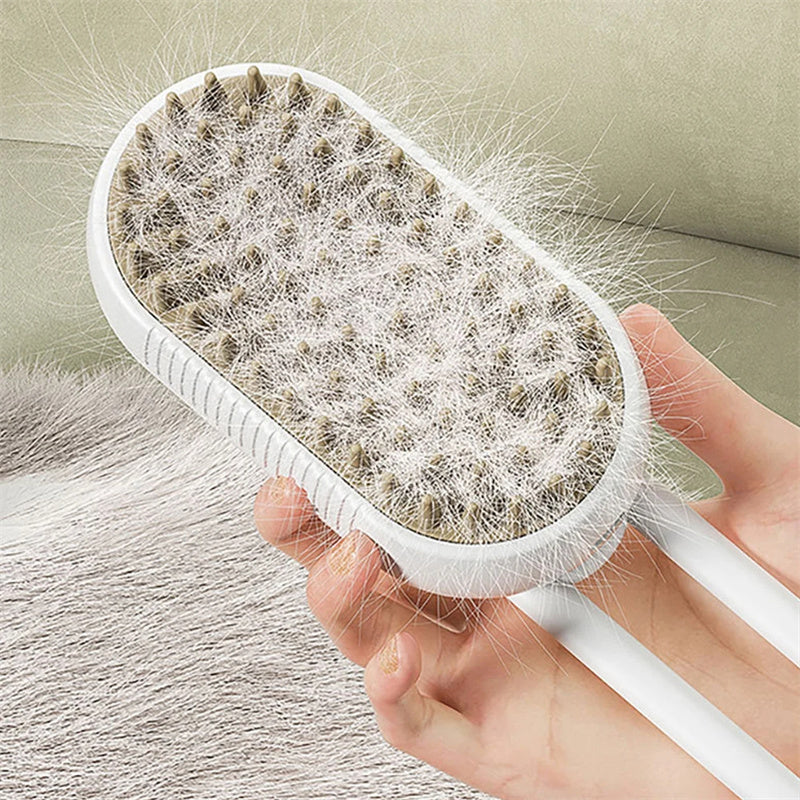 Cat & Dog Grooming Comb – 3-in-1 Electric Steam Brush for Hair Control & Massage