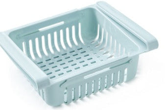Space-Saving Fridge Storage Rack – Expandable Refrigerator Drawer Organizer Basket