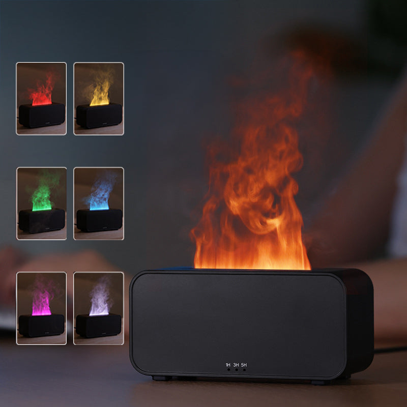 Flame Aroma Diffuser Humidifier – USB Essential Oil Aromatherapy Air Humidifier