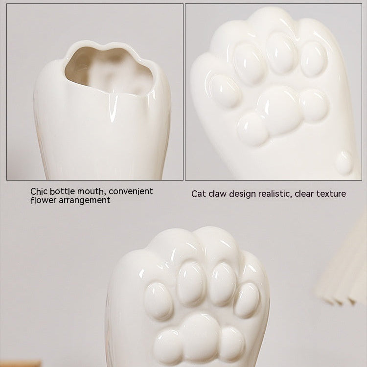 Simple Ceramic Vase – Modern Home Decor Flower Vase for Living Room & Table Centerpiece