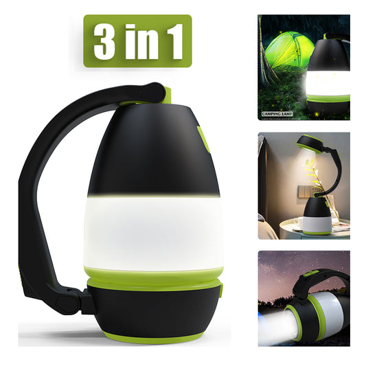 Compact 3-in-1 LED Light – Foldable Table Lamp, Tent Lantern & Emergency Flashlight