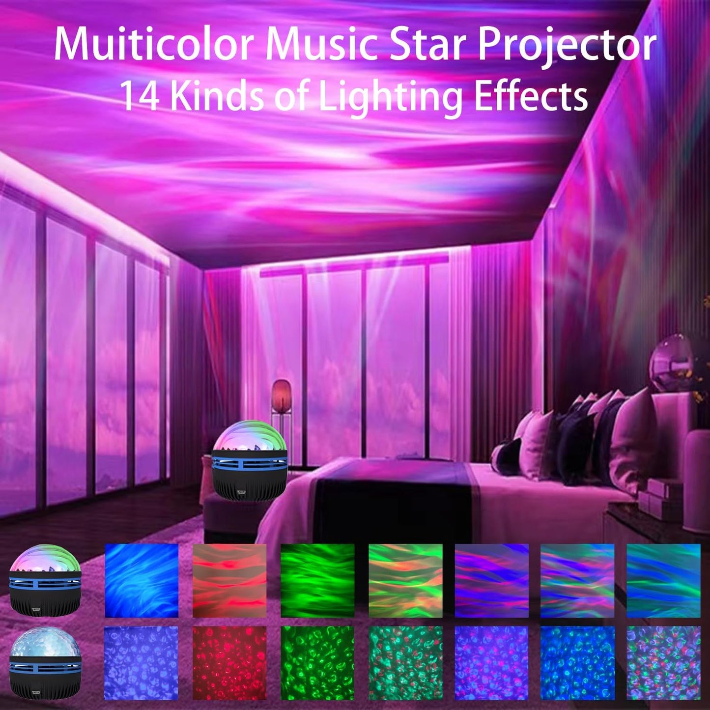 Galaxy Star Night Light Projector – LED Rotating Lamp