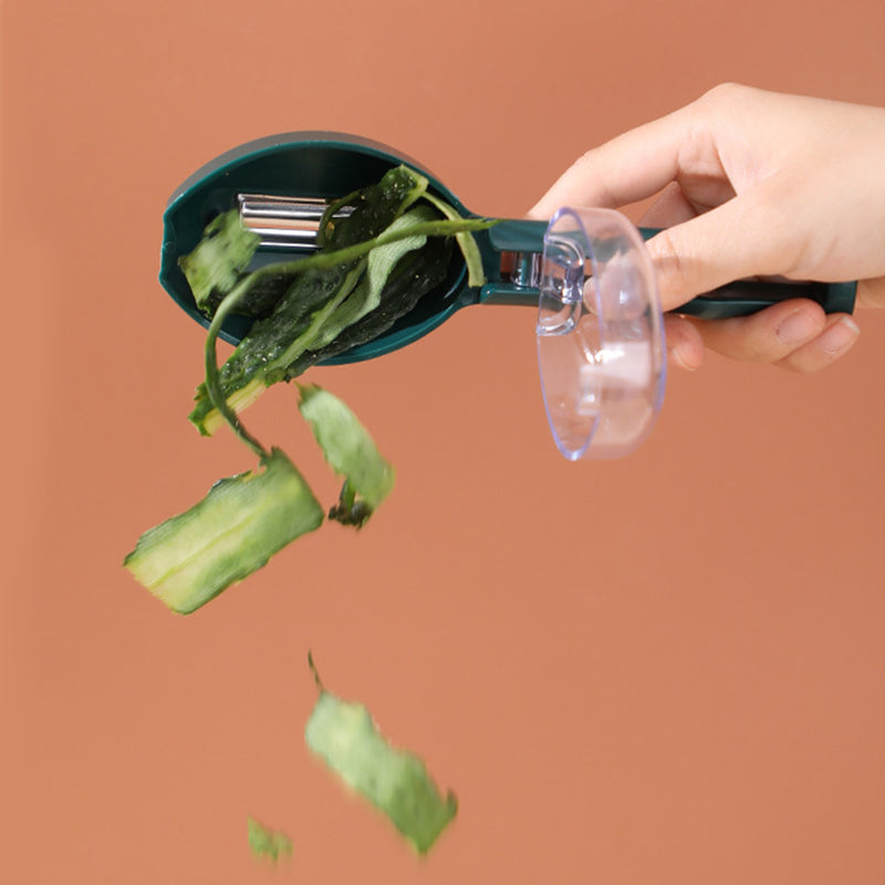 All-in-One Kitchen Peeler – Fruit, Potato & Veggie Peeling Tool with Safety Lid