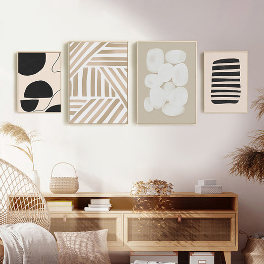 Geometric Canvas Poster – Modern Wall Art for Bedroom & Home Decor