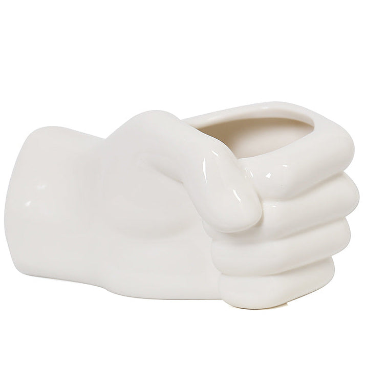 Simple Ceramic Vase – Modern Home Decor Flower Vase for Living Room & Table Centerpiece