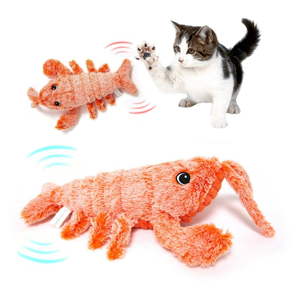 Electric Flopping Shrimp Cat Toy – USB Rechargeable Smart Interactive Toy for Indoor Cats & Kittens