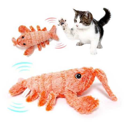 Electric Flopping Shrimp Cat Toy – USB Rechargeable Smart Interactive Toy for Indoor Cats & Kittens