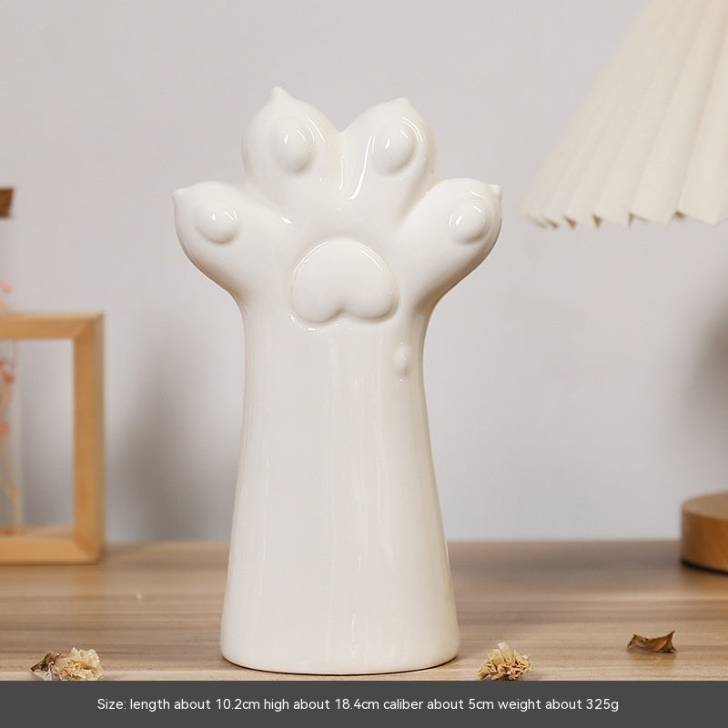 Simple Ceramic Vase – Modern Home Decor Flower Vase for Living Room & Table Centerpiece