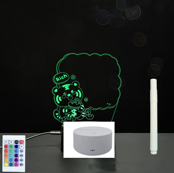 Glow Writing 3D Acrylic Board – LED Message Night Light for Notes, Reminders & Home Decor