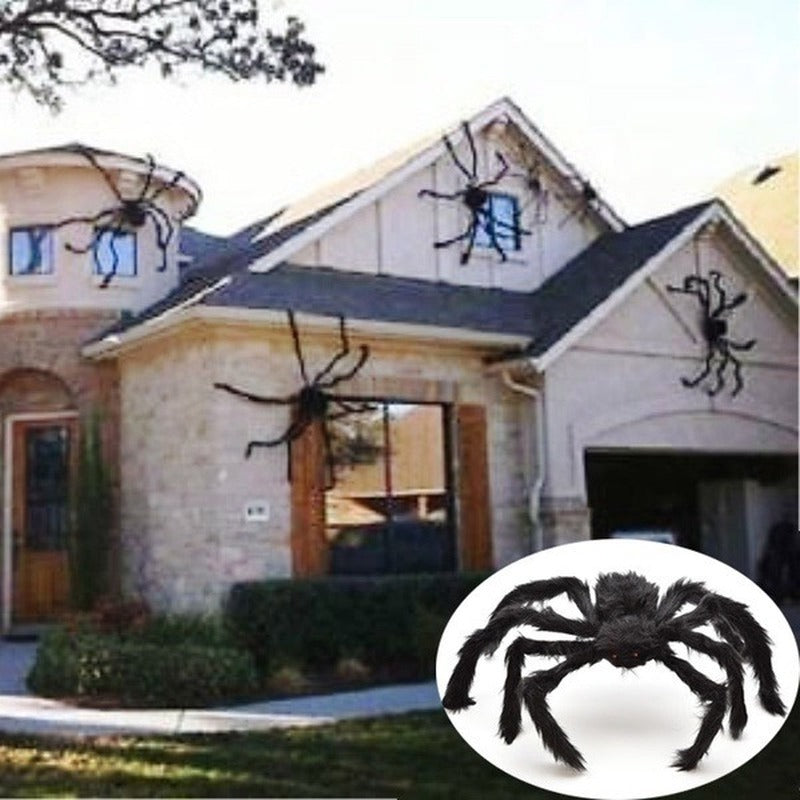 Halloween Giant Spider Ornament – Spooky Haunted House Decor, Indoor Outdoor Prop