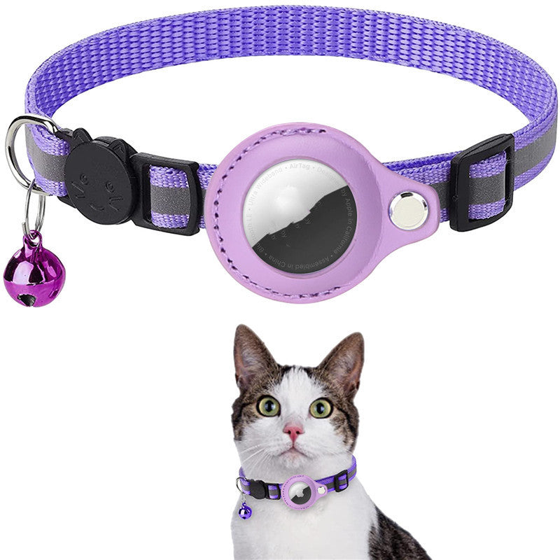 Reflective Smart Pet Collar for AirTag – Waterproof Nylon Dog & Cat Tracker