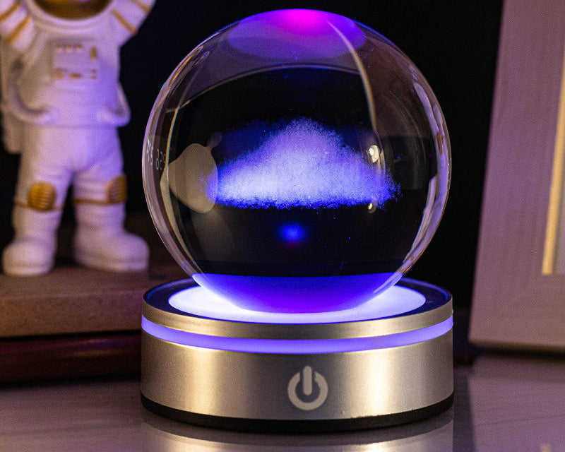 Colorful LED Crystal Ball Night Light – 3D Illusion Table Lamp Home Decor