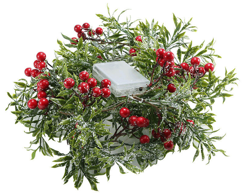 Red Berry Garland Fairy Lights – Christmas Decoration Lights for Home & Party Decor