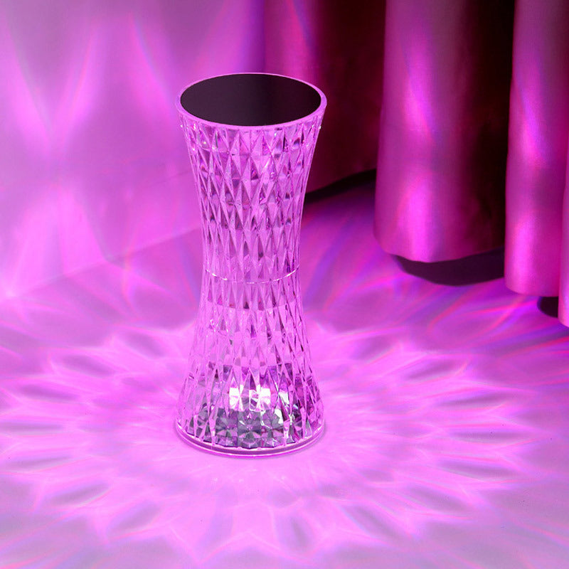 Crystal LED Table Lamp – Rechargeable Night Light for Bedroom & Luxury Room Decor
