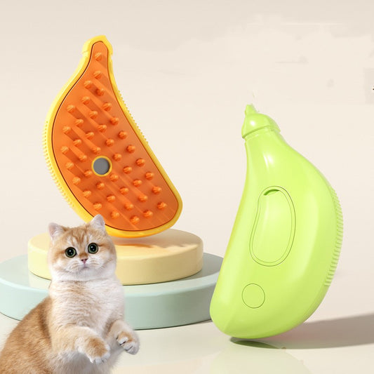 3-in-1 Pet Steam Brush for Dogs & Cats | Steam Spray Grooming Comb