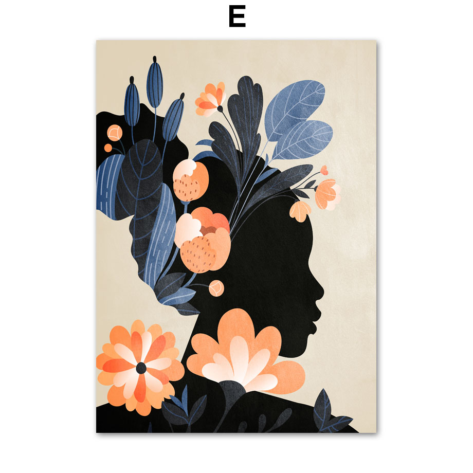 Abstract Girl Canvas Wall Art – Modern Home Decor Painting for Living Room & Bedroom