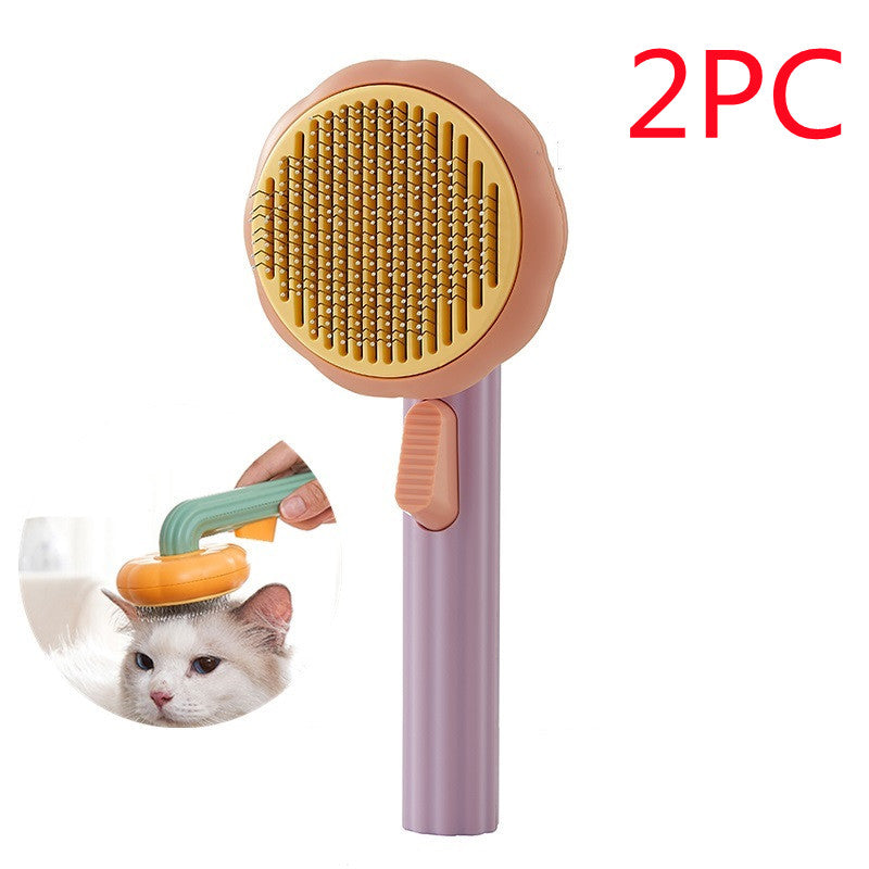 Pet Grooming Comb – Steel Wire Hair Removal Brush for Cats & Dogs