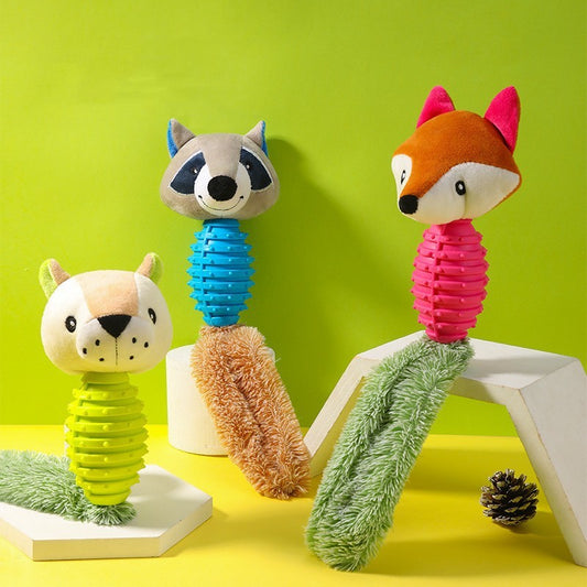 Interactive Pet Dog Toy Squeaky Chew Anti Stress Bite Resistant Grinding Toy