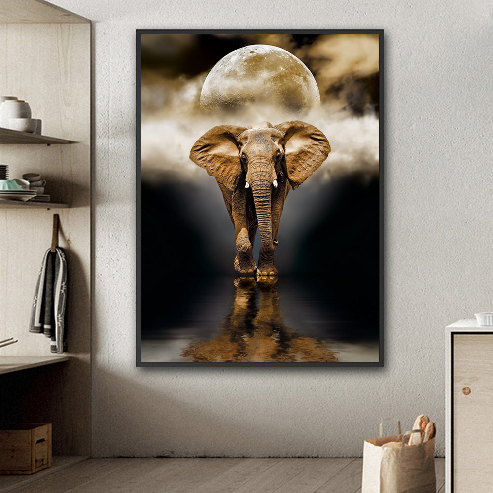 Elephant Canvas Wall Art – Creative Home Decor Painting for Living Room & Bedroom