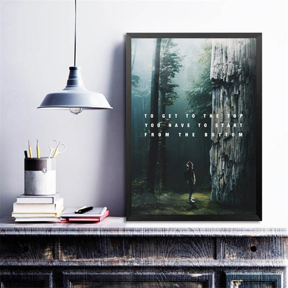 Motivational Wall Art Canvas Print – Inspirational Quote Poster