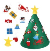 Christmas Felt Tree Decoration Set – DIY Reusable Wall Decor for Kids Holiday Activity