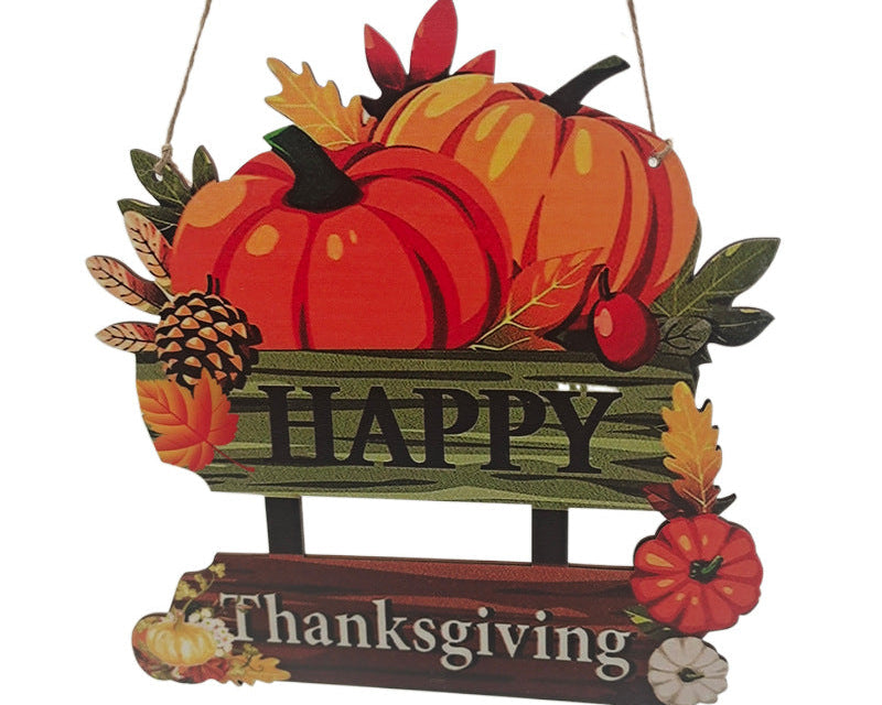Thanksgiving Dinner Table Decor – Rustic Fall Signs & Harvest Wooden Ornaments