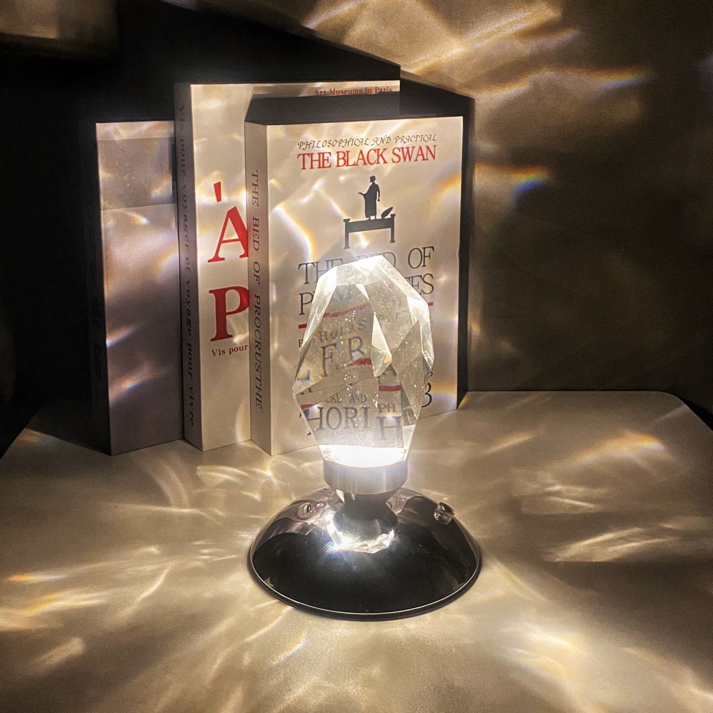 LED Crystal Night Light RGB – Remote Control Romantic Bedside Lamp for Bedroom Décor