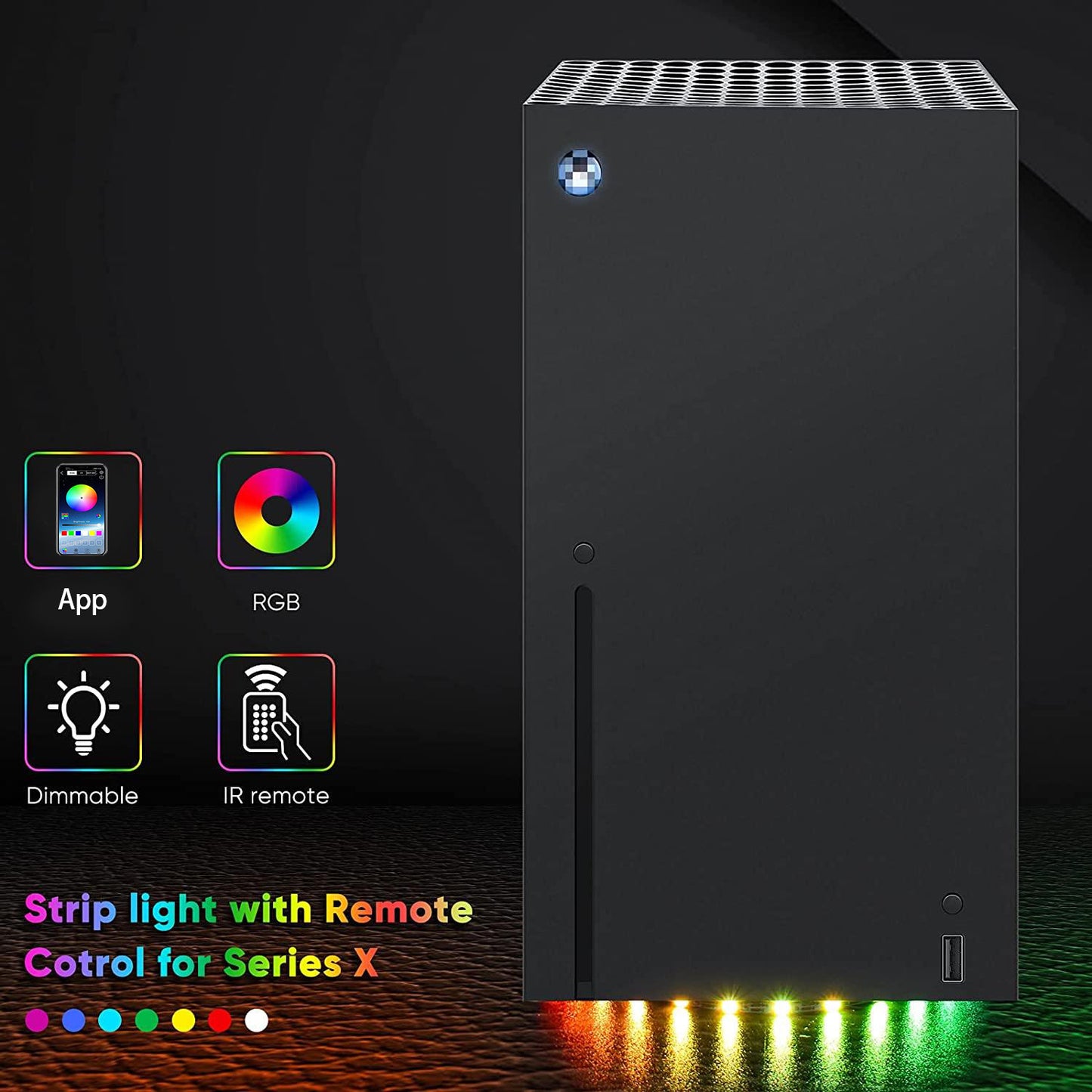 Gaming RGB Ambient Light Pickup Lamp – Music Sync LED Lights for PS5 Setup & Streaming