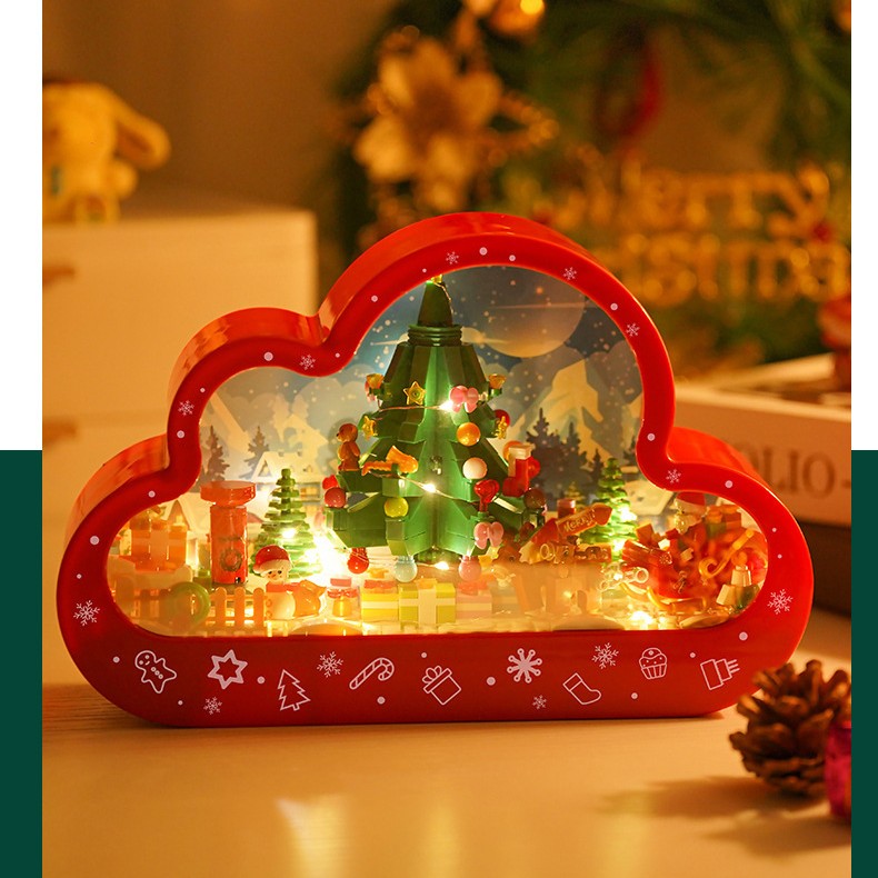 Bedroom Aesthetic Cloud Lamp LED – Handmade Building Block Night Light Decor