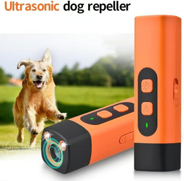 Pet Dog Training Device – Ultrasonic Anti-Bark Repeller with Rechargeable LED Light